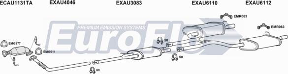 EuroFlo AUA418 5001C - Система випуску ОГ autocars.com.ua