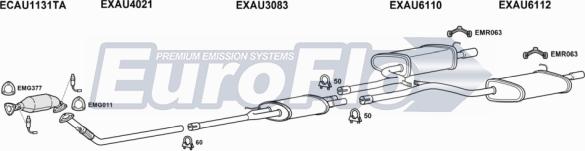 EuroFlo AUA418 5001D - Система випуску ОГ autocars.com.ua