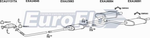EuroFlo AUA418 2022B - Система випуску ОГ autocars.com.ua