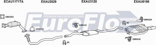 EuroFlo AUA418 2039 - Система випуску ОГ autocars.com.ua