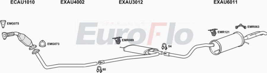 EuroFlo AUA419D 2011A00 - Система випуску ОГ autocars.com.ua
