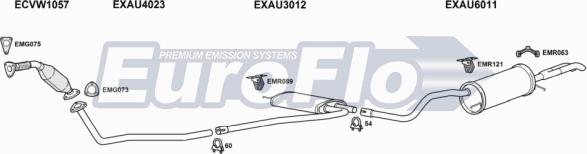 EuroFlo AUA419D 2011B - Система випуску ОГ autocars.com.ua