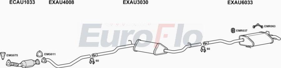 EuroFlo AUA419D 2022A00 - Система випуску ОГ autocars.com.ua