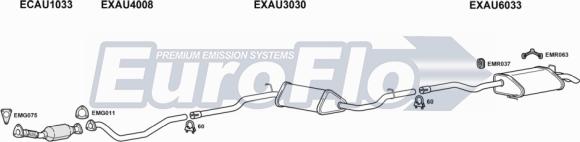 EuroFlo AUA419D 2022A - Система випуску ОГ autocars.com.ua