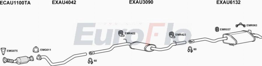 EuroFlo AUA420D 3001A00 - Система випуску ОГ autocars.com.ua