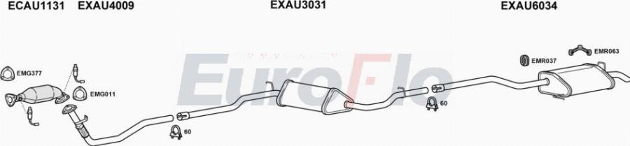 EuroFlo AUA420 2001A00 - Система випуску ОГ autocars.com.ua