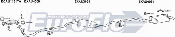 EuroFlo AUA420 3001B - Система випуску ОГ autocars.com.ua