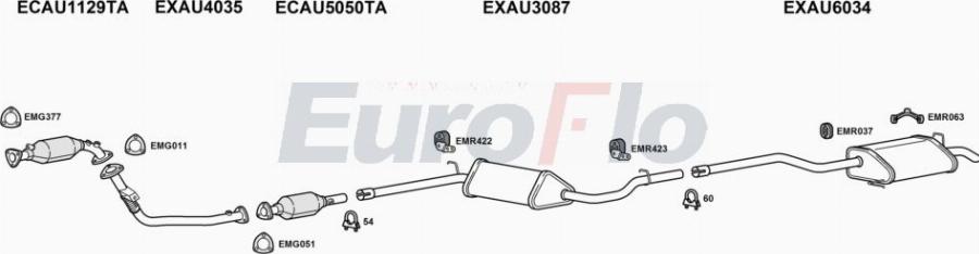 EuroFlo AUA420 2004A00 - Система випуску ОГ autocars.com.ua
