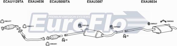 EuroFlo AUA420 2004B - Система випуску ОГ autocars.com.ua