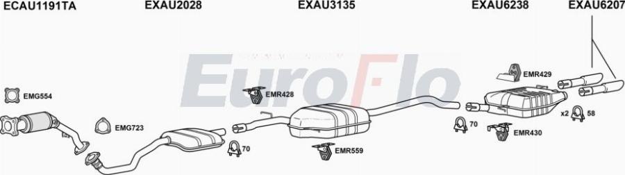 EuroFlo AUA420 2029 - Система випуску ОГ autocars.com.ua