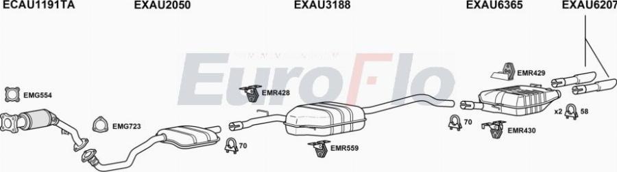 EuroFlo AUA420 2036 - Система випуску ОГ autocars.com.ua