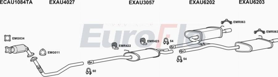 EuroFlo AUA420 5001A00 - Система випуску ОГ autocars.com.ua
