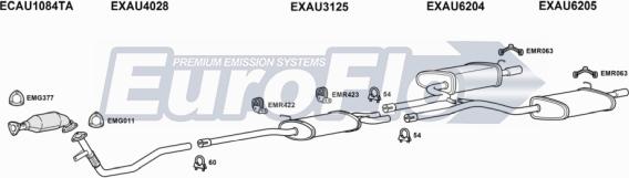 EuroFlo AUA420 5001B - Система випуску ОГ autocars.com.ua