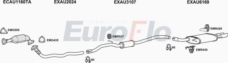 EuroFlo AUA420D 3018A00 - Система випуску ОГ autocars.com.ua