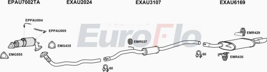 EuroFlo AUA420D 3018C - Система випуску ОГ autocars.com.ua