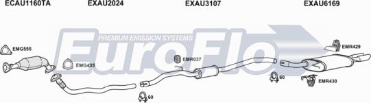 EuroFlo AUA420D 3018A - Система випуску ОГ autocars.com.ua