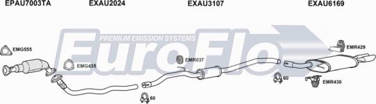 EuroFlo AUA420D 3018B - Система випуску ОГ autocars.com.ua