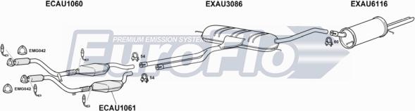 EuroFlo AUA428 2001C - Система випуску ОГ autocars.com.ua