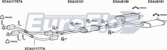 EuroFlo AUA424 2004C - Система випуску ОГ autocars.com.ua