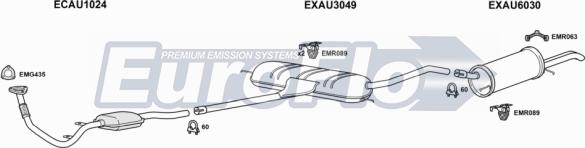 EuroFlo AUA425D 2001 - Система випуску ОГ autocars.com.ua