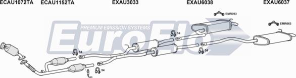 EuroFlo AUA425D 3015E - Система випуску ОГ autocars.com.ua