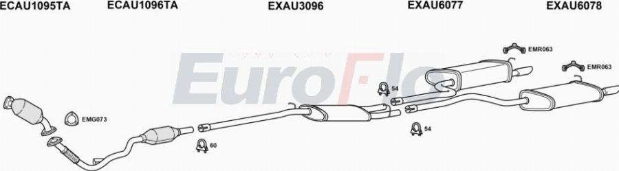 EuroFlo AUA425D 2018A00 - Система випуску ОГ autocars.com.ua