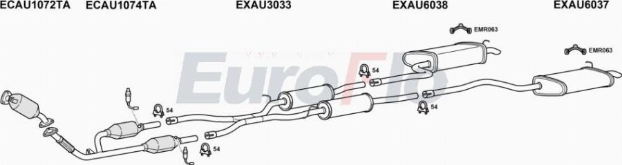 EuroFlo AUA425D 3015A00 - Система випуску ОГ autocars.com.ua