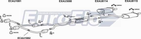 EuroFlo AUA430 2001A - Система випуску ОГ autocars.com.ua