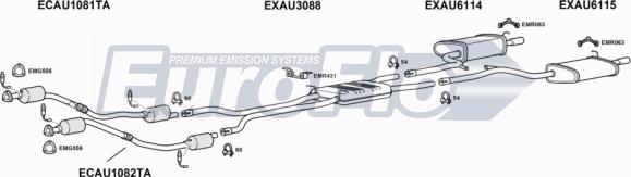 EuroFlo AUA430 2001B - Система випуску ОГ autocars.com.ua