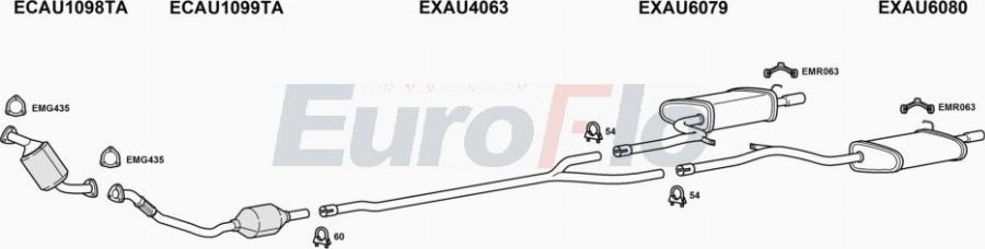 EuroFlo AUA430D 3004A00 - Система випуску ОГ autocars.com.ua