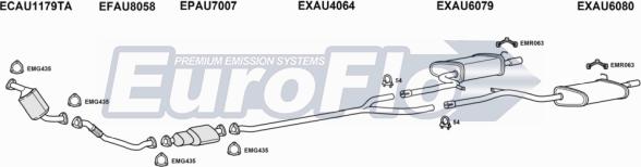 EuroFlo AUA430D 3004E - Система випуску ОГ autocars.com.ua