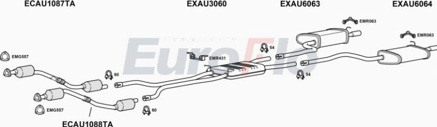 EuroFlo AUA432 2004A00 - Система випуску ОГ autocars.com.ua