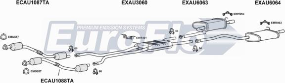 EuroFlo AUA432 3004A - Система випуску ОГ autocars.com.ua