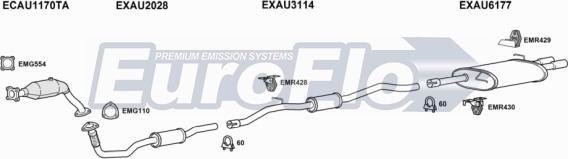 EuroFlo AUA520 4004 - Система випуску ОГ autocars.com.ua