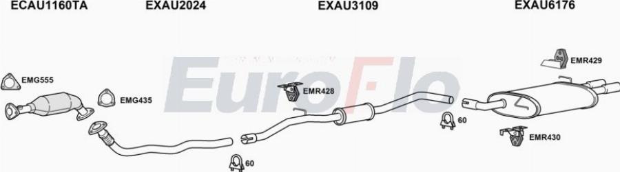 EuroFlo AUA520D 5001A00 - Система випуску ОГ autocars.com.ua