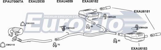 EuroFlo AUA527D 5001 - Система випуску ОГ autocars.com.ua