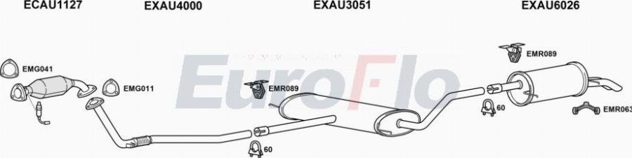 EuroFlo AUA618 2004A00 - Система випуску ОГ autocars.com.ua