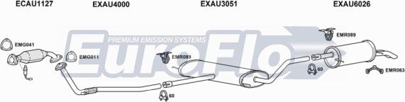 EuroFlo AUA618 2004A - Система випуску ОГ autocars.com.ua