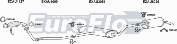 EuroFlo AUA618 2004D - Система випуску ОГ autocars.com.ua