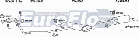 EuroFlo AUA618 2004F - Система випуску ОГ autocars.com.ua