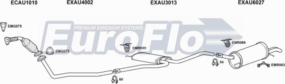 EuroFlo AUA619D 2008A - Система випуску ОГ autocars.com.ua