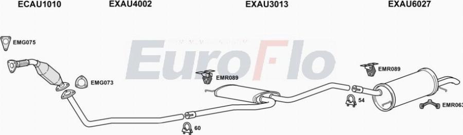 EuroFlo AUA619D 2008A00 - Система випуску ОГ autocars.com.ua