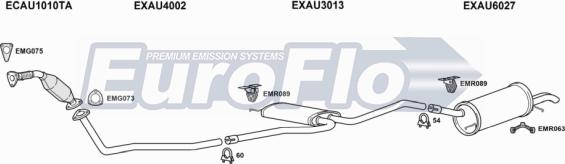 EuroFlo AUA619D 2008B - Система випуску ОГ autocars.com.ua