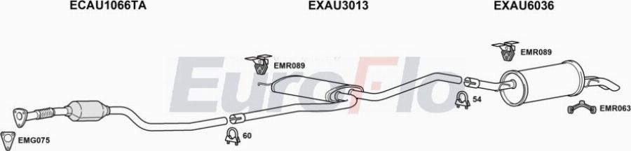 EuroFlo AUA619D 2011A00 - Система випуску ОГ autocars.com.ua