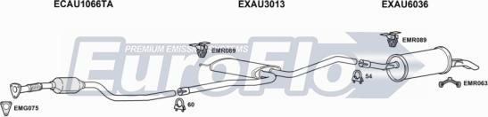 EuroFlo AUA619D 2011A - Система випуску ОГ autocars.com.ua