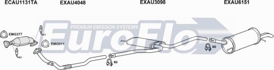 EuroFlo AUA620 2004 - Система випуску ОГ autocars.com.ua