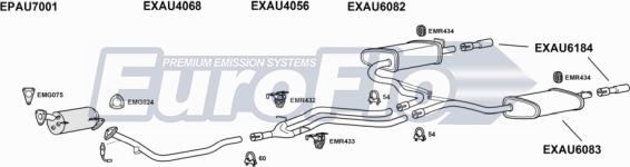EuroFlo AUA620D 2001C - Система випуску ОГ autocars.com.ua