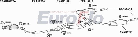 EuroFlo AUA620D 2004C - Система випуску ОГ autocars.com.ua
