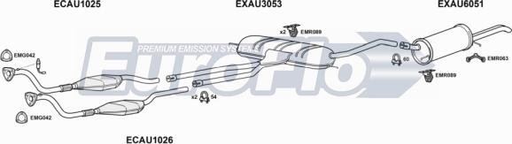 EuroFlo AUA624 2001A - Система випуску ОГ autocars.com.ua