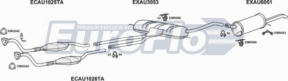 EuroFlo AUA624 2001B - Система випуску ОГ autocars.com.ua